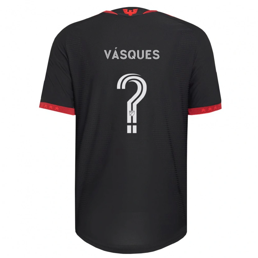 Danxen Niño Camiseta Gabriel Vásques #0 Negro Blanco Rojo 1ª Equipación 2026/27 La Camisa