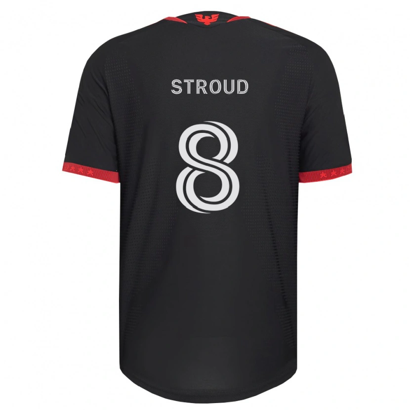 Danxen Niño Camiseta Jared Stroud #8 Negro Blanco Rojo 1ª Equipación 2026/27 La Camisa