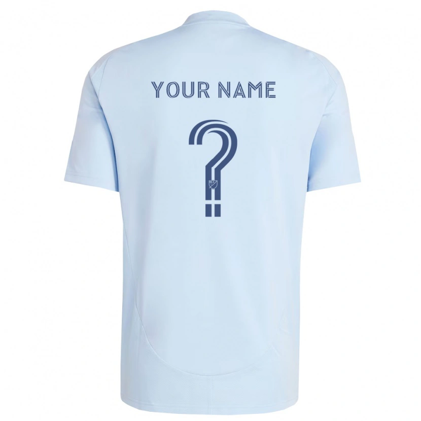 Danxen Niño Camiseta Su Nombre #0 Azul Claro Gris Claro 1ª Equipación 2026/27 La Camisa
