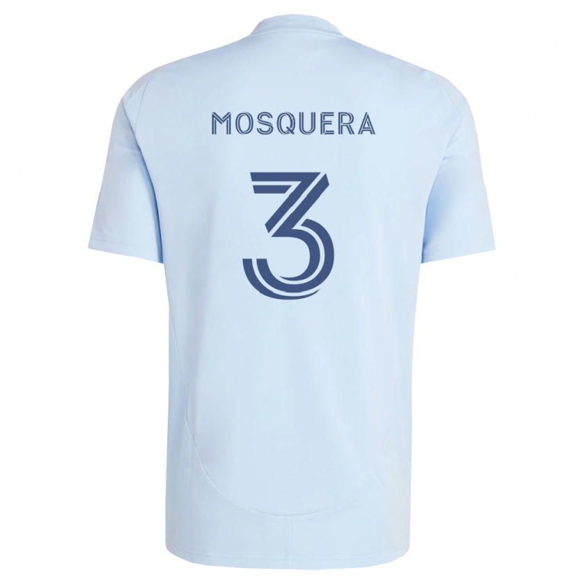 Danxen Niño Camiseta Moisés Mosquera #3 Azul Claro Gris Claro 1ª Equipación 2026/27 La Camisa