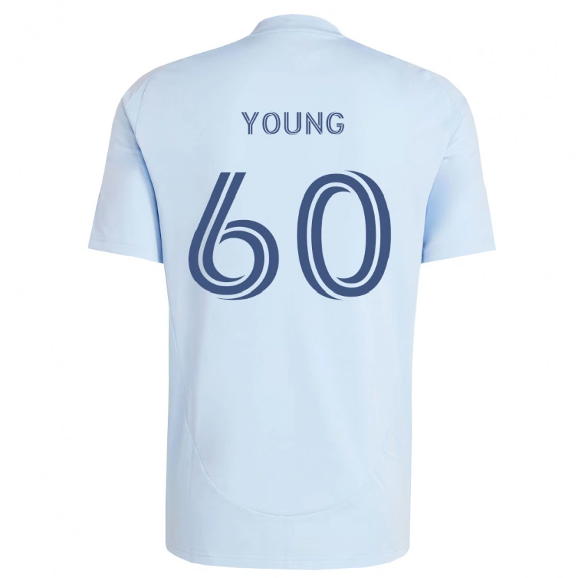 Danxen Niño Camiseta Nate Young #60 Azul Claro Gris Claro 1ª Equipación 2026/27 La Camisa