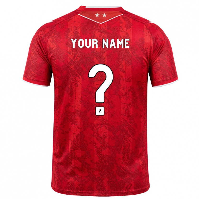 Danxen Niño Camiseta Su Nombre #0 Rojo Blanco 1ª Equipación 2026/27 La Camisa