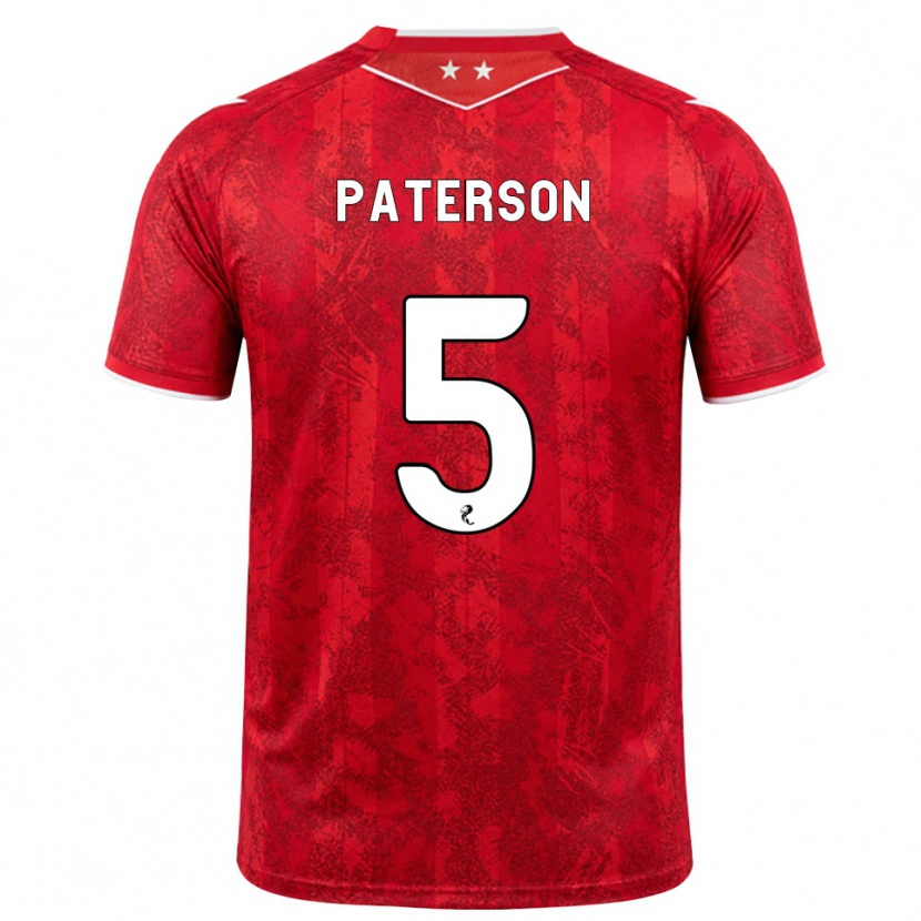 Danxen Niño Camiseta Donna Paterson #5 Rojo Blanco 1ª Equipación 2026/27 La Camisa