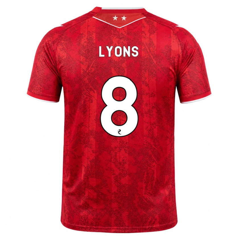 Danxen Niño Camiseta Brad Lyons #8 Rojo Blanco 1ª Equipación 2026/27 La Camisa