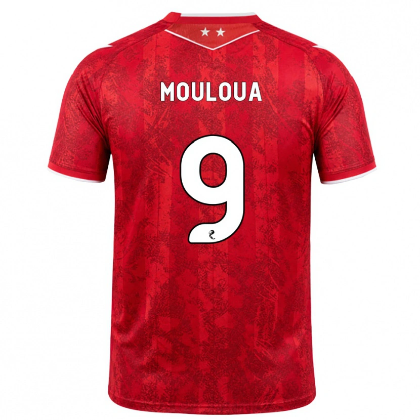 Danxen Niño Camiseta Ayoub Mouloua #9 Rojo Blanco 1ª Equipación 2026/27 La Camisa