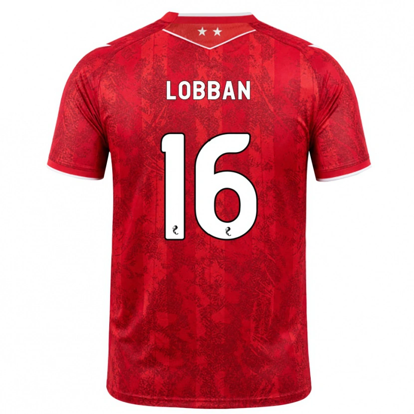 Danxen Niño Camiseta Dylan Lobban #16 Rojo Blanco 1ª Equipación 2026/27 La Camisa