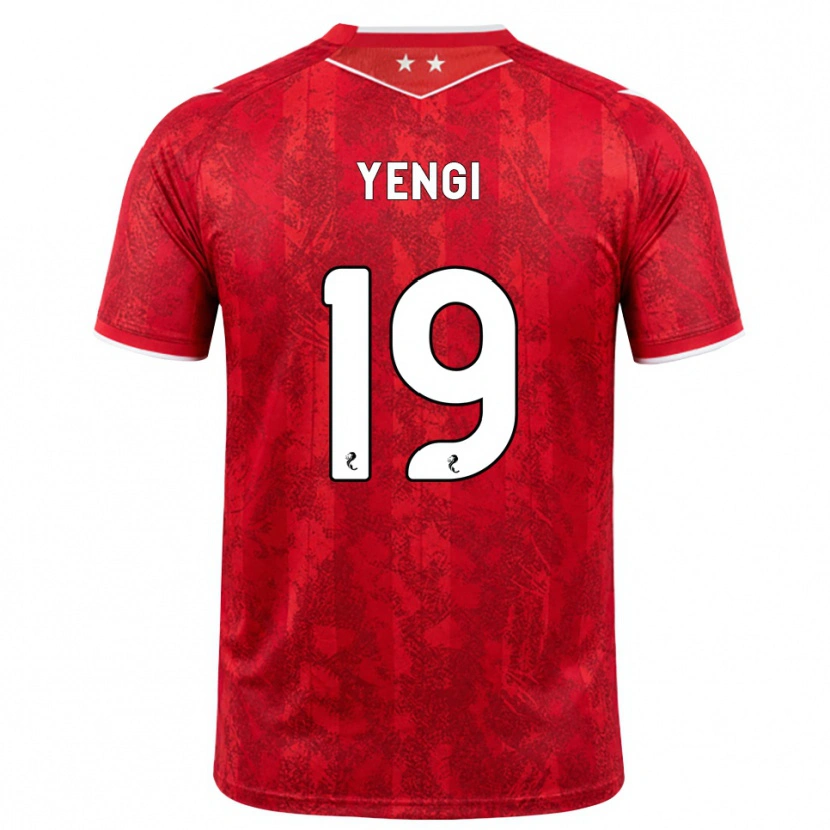 Danxen Niño Camiseta Kusini Yengi #19 Rojo Blanco 1ª Equipación 2026/27 La Camisa