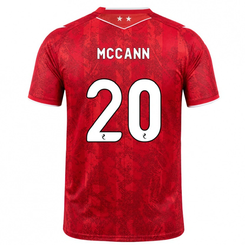 Danxen Niño Camiseta Annalisa Mccann #20 Rojo Blanco 1ª Equipación 2026/27 La Camisa