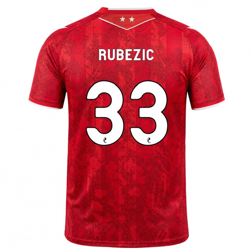 Danxen Niño Camiseta Slobodan Rubezic #33 Rojo Blanco 1ª Equipación 2026/27 La Camisa