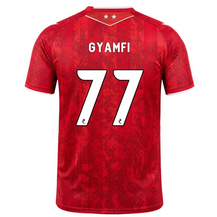 Danxen Niño Camiseta Emmanuel Gyamfi #77 Rojo Blanco 1ª Equipación 2026/27 La Camisa