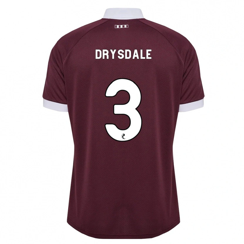 Danxen Niño Camiseta Ethan Drysdale #3 Blanco Borgoña 1ª Equipación 2026/27 La Camisa