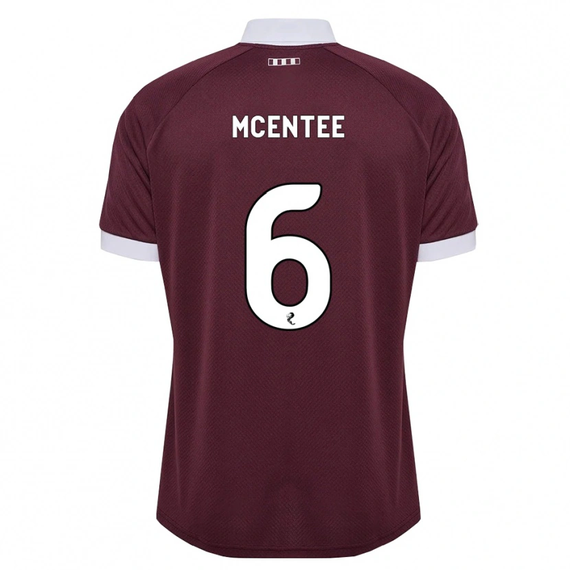 Danxen Niño Camiseta Oisin Mcentee #6 Blanco Borgoña 1ª Equipación 2026/27 La Camisa