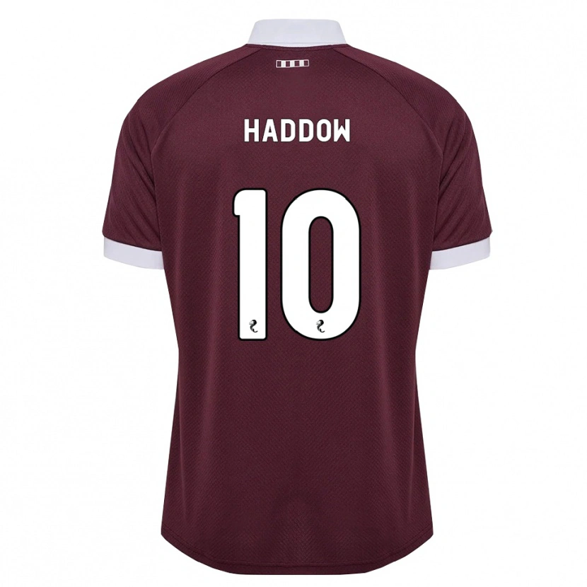 Danxen Niño Camiseta Aiden Haddow #10 Blanco Borgoña 1ª Equipación 2026/27 La Camisa