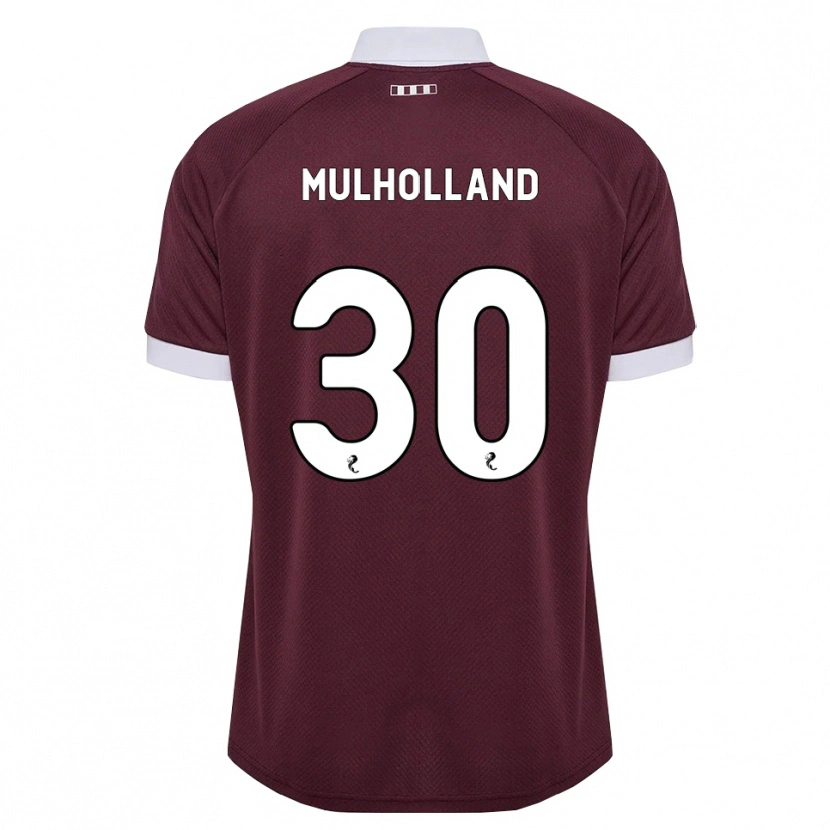 Danxen Niño Camiseta James Mulholland #30 Blanco Borgoña 1ª Equipación 2026/27 La Camisa