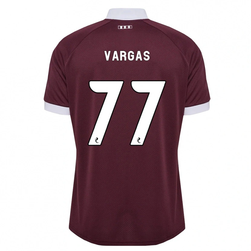Danxen Niño Camiseta Kenneth Vargas #77 Blanco Borgoña 1ª Equipación 2026/27 La Camisa