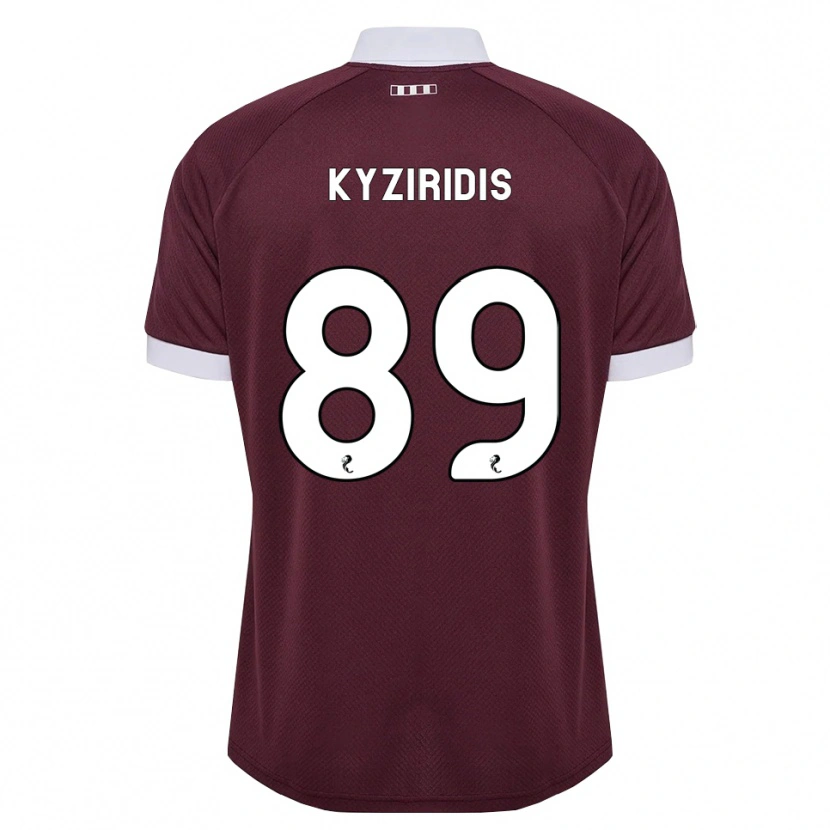 Danxen Niño Camiseta Alexandros Kyziridis #89 Blanco Borgoña 1ª Equipación 2026/27 La Camisa