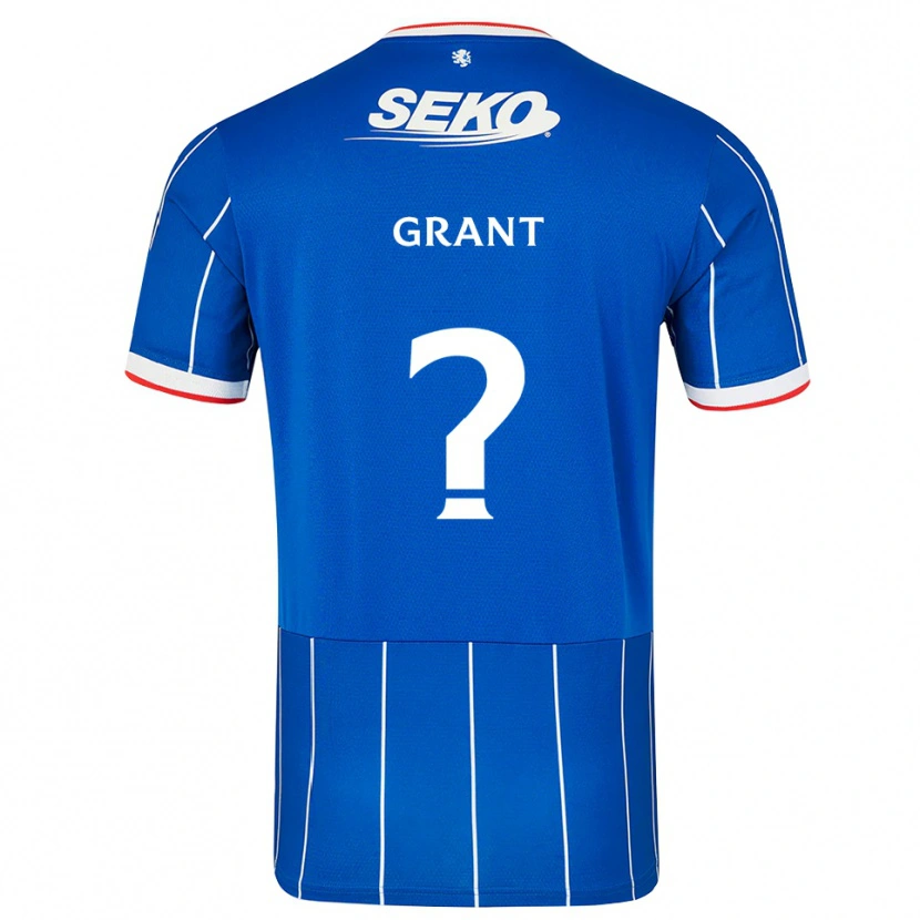 Danxen Niño Camiseta Leyton Grant #0 Rojo Azul Blanco 1ª Equipación 2026/27 La Camisa