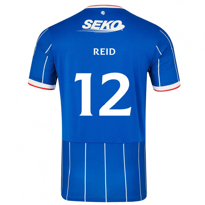 Danxen Niño Camiseta James Reid #12 Rojo Azul Blanco 1ª Equipación 2026/27 La Camisa