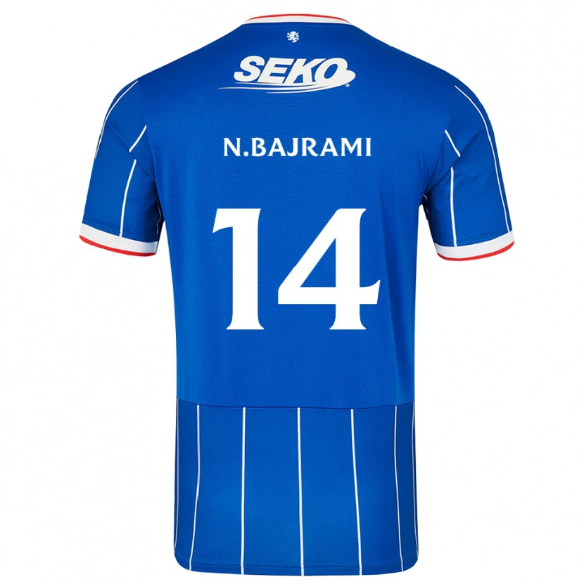 Danxen Niño Camiseta Nedim Bajrami #14 Rojo Azul Blanco 1ª Equipación 2026/27 La Camisa