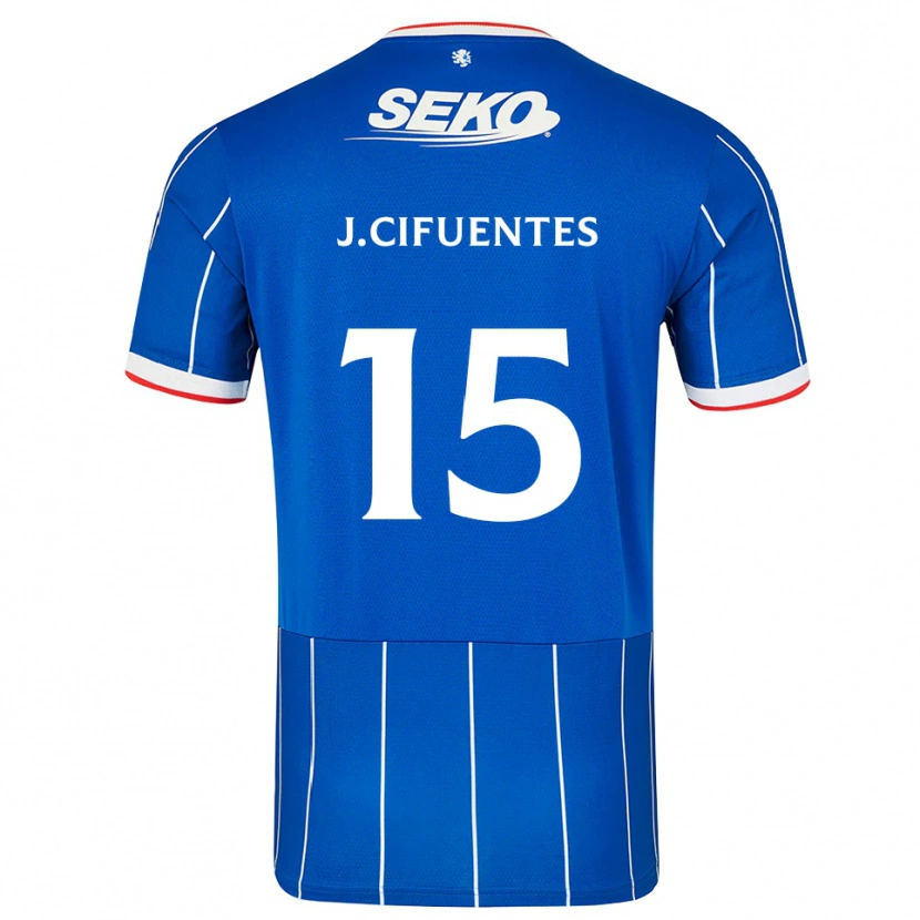Danxen Niño Camiseta José Cifuentes #15 Rojo Azul Blanco 1ª Equipación 2026/27 La Camisa