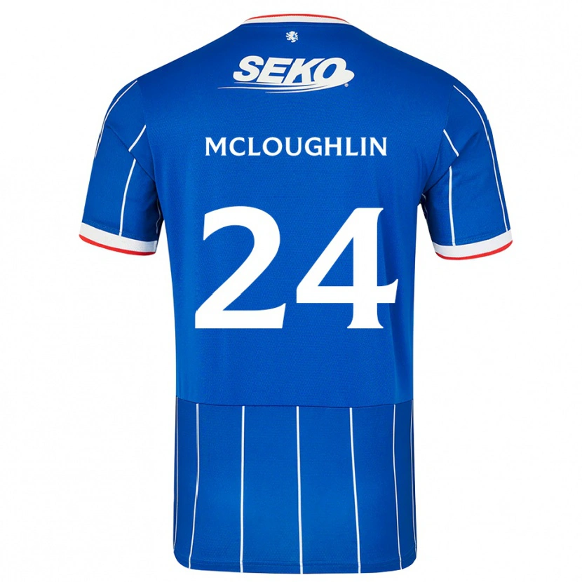 Danxen Niño Camiseta Olivia Mcloughlin #24 Rojo Azul Blanco 1ª Equipación 2026/27 La Camisa