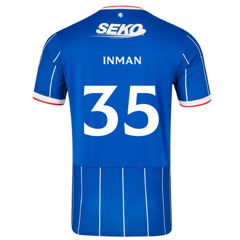 Danxen Niño Camiseta Lucy Inman #35 Rojo Azul Blanco 1ª Equipación 2026/27 La Camisa