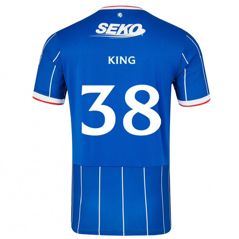 Danxen Niño Camiseta Leon King #38 Rojo Azul Blanco 1ª Equipación 2026/27 La Camisa