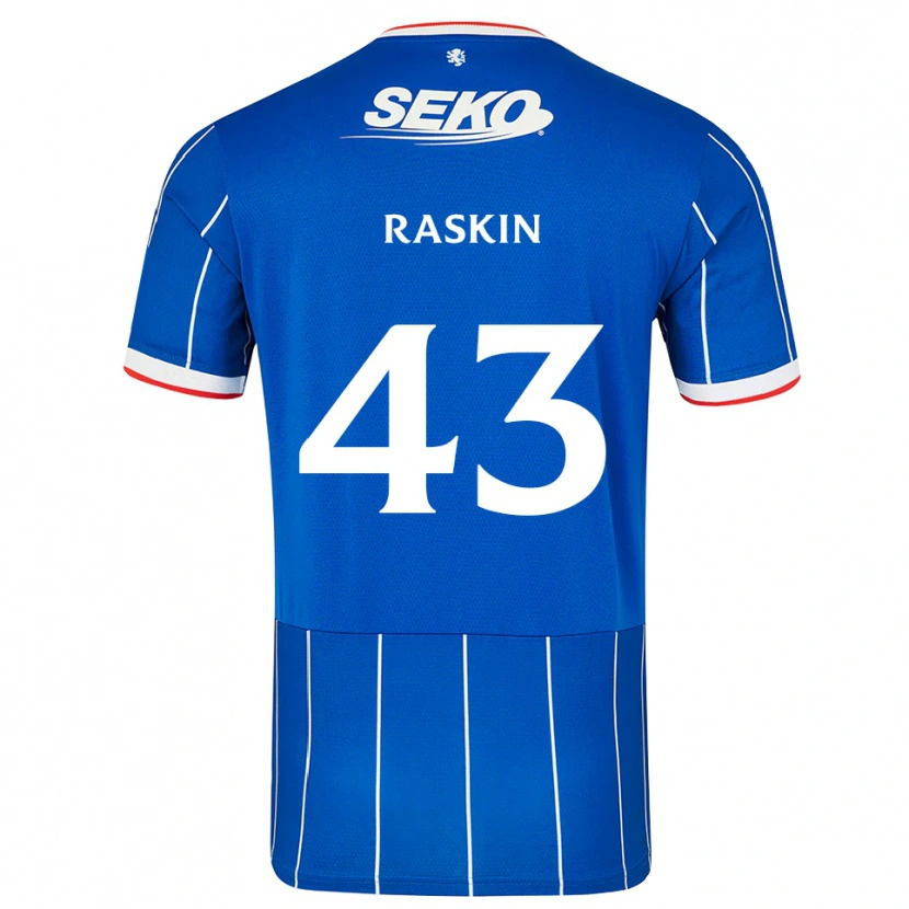 Danxen Niño Camiseta Nicolas Raskin #43 Rojo Azul Blanco 1ª Equipación 2026/27 La Camisa