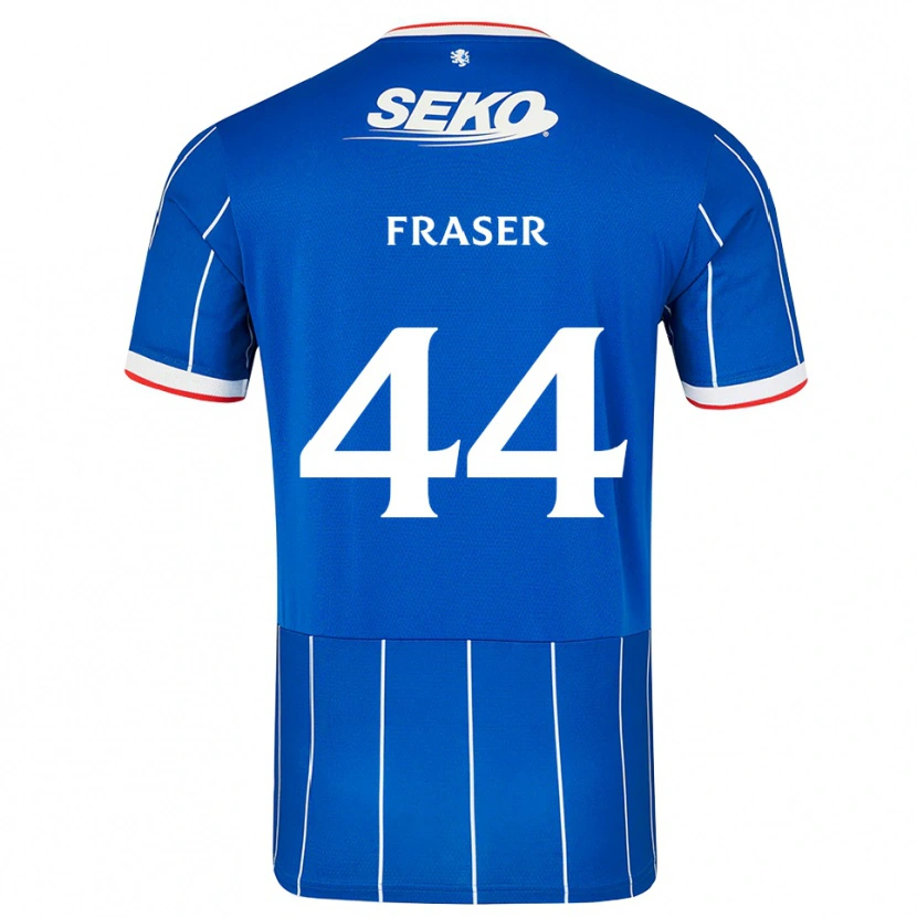 Danxen Niño Camiseta Robbie Fraser #44 Rojo Azul Blanco 1ª Equipación 2026/27 La Camisa