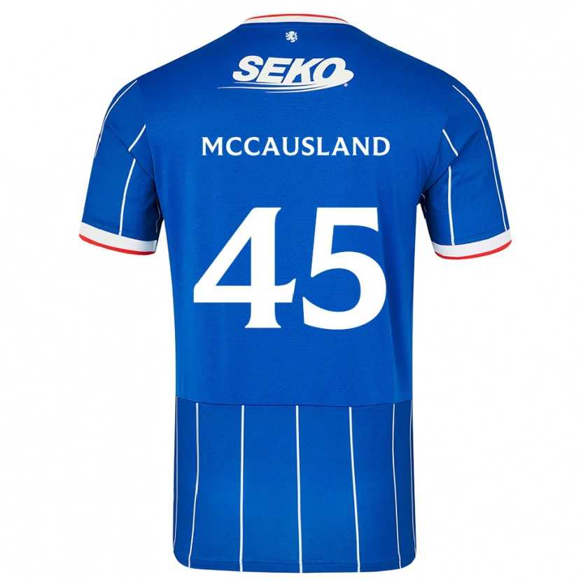 Danxen Niño Camiseta Ross Mccausland #45 Rojo Azul Blanco 1ª Equipación 2026/27 La Camisa