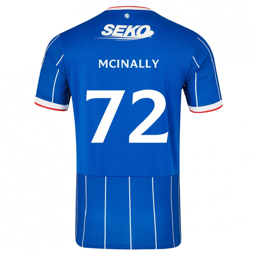 Danxen Niño Camiseta Darren Mcinally #72 Rojo Azul Blanco 1ª Equipación 2026/27 La Camisa