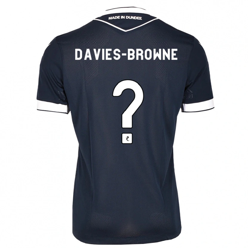 Danxen Niño Camiseta Tobias Davies-Browne #0 Azul Medianoche Blanco 1ª Equipación 2026/27 La Camisa