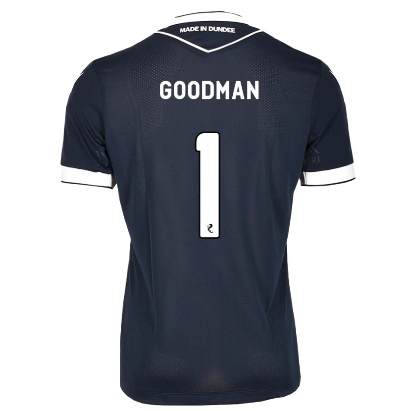Danxen Niño Camiseta Owen Goodman #1 Azul Medianoche Blanco 1ª Equipación 2026/27 La Camisa