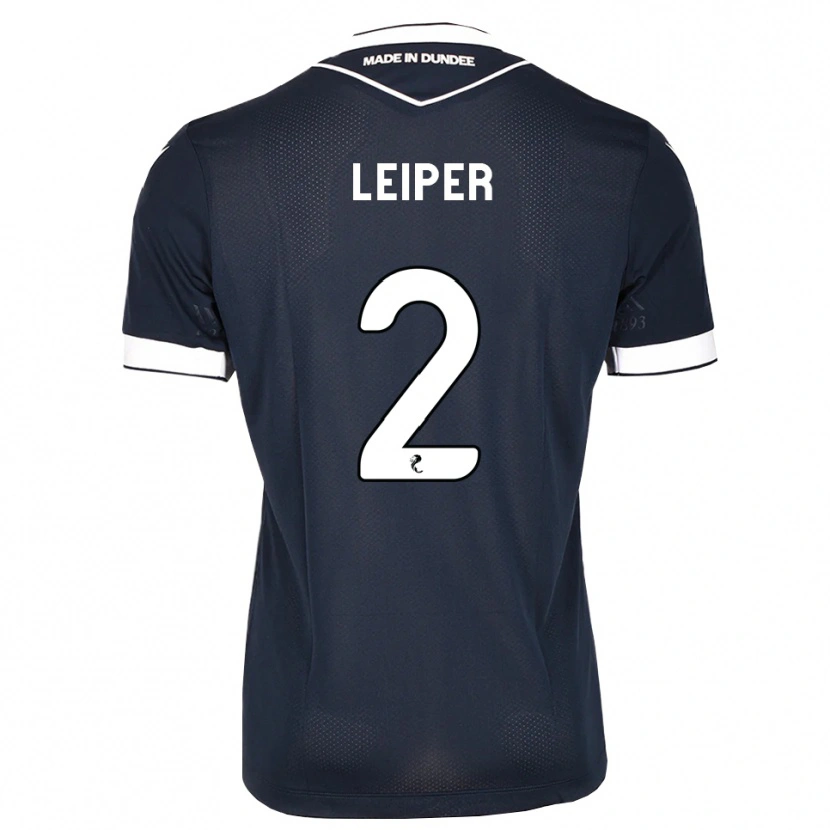 Danxen Niño Camiseta Ashton Leiper #2 Azul Medianoche Blanco 1ª Equipación 2026/27 La Camisa