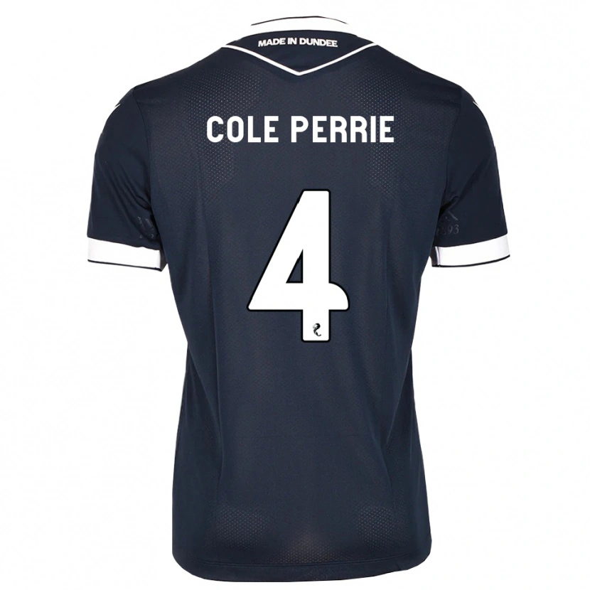 Danxen Niño Camiseta Cole Perrie #4 Azul Medianoche Blanco 1ª Equipación 2026/27 La Camisa