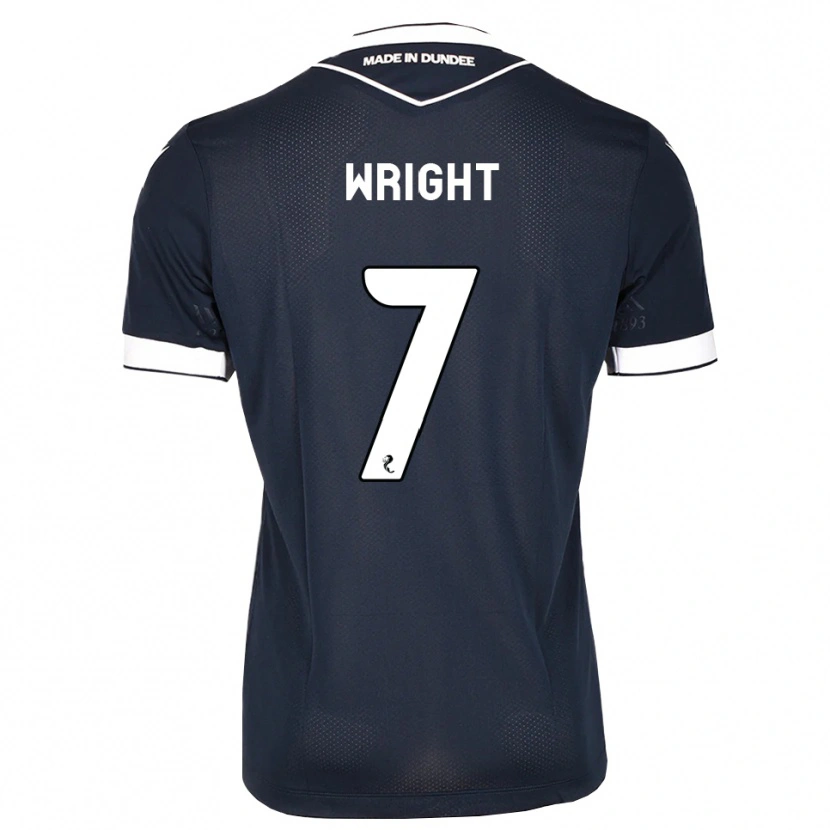 Danxen Niño Camiseta Drey Wright #7 Azul Medianoche Blanco 1ª Equipación 2026/27 La Camisa