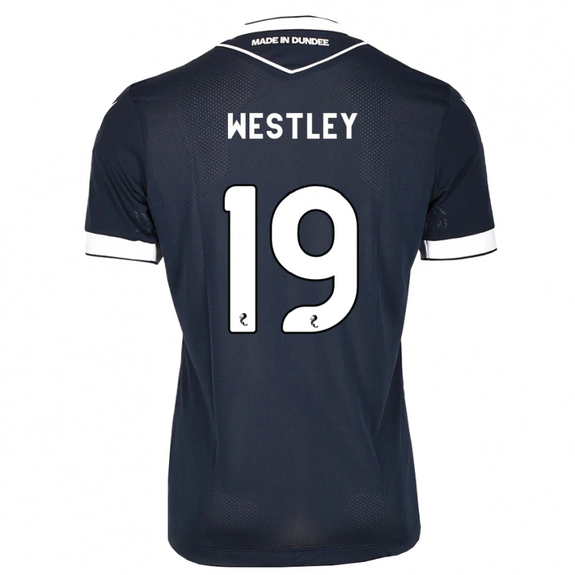 Danxen Niño Camiseta Joe Westley #19 Azul Medianoche Blanco 1ª Equipación 2026/27 La Camisa