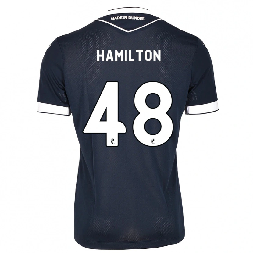Danxen Niño Camiseta Ethan Hamilton #48 Azul Medianoche Blanco 1ª Equipación 2026/27 La Camisa