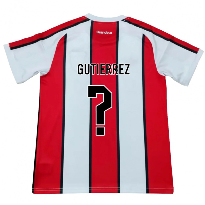 Danxen Niño Camiseta Thomas Gutierrez #0 Blanco Rojo Negro 2ª Equipación 2026/27 La Camisa