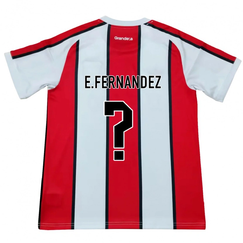 Danxen Niño Camiseta Esteban Fernandez #0 Blanco Rojo Negro 2ª Equipación 2026/27 La Camisa