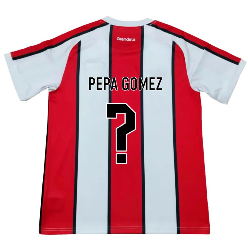 Danxen Niño Camiseta Romina Celeste Gómez #0 Blanco Rojo Negro 2ª Equipación 2026/27 La Camisa