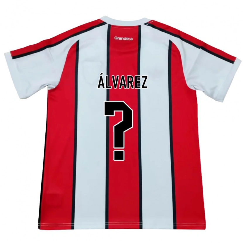Danxen Niño Camiseta Felipe Álvarez #0 Blanco Rojo Negro 2ª Equipación 2026/27 La Camisa