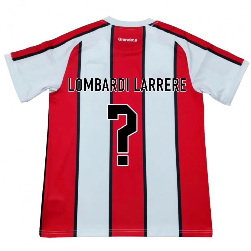 Danxen Niño Camiseta Delfina Lombardi Larrere #0 Blanco Rojo Negro 2ª Equipación 2026/27 La Camisa