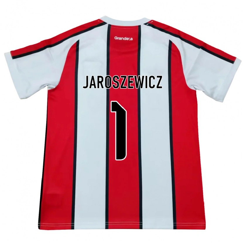 Danxen Niño Camiseta Franco Jaroszewicz #1 Blanco Rojo Negro 2ª Equipación 2026/27 La Camisa