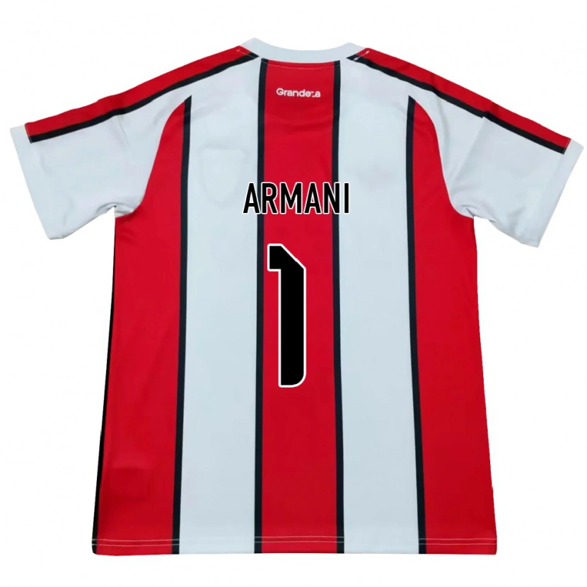 Danxen Niño Camiseta Franco Armani #1 Blanco Rojo Negro 2ª Equipación 2026/27 La Camisa