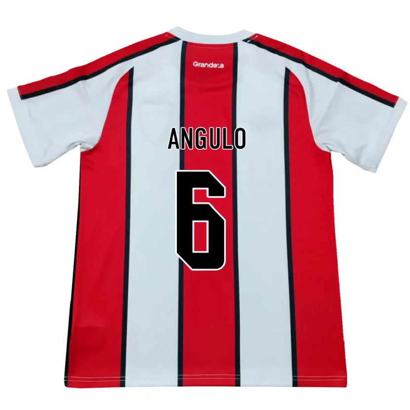 Danxen Niño Camiseta Tamara Angulo #6 Blanco Rojo Negro 2ª Equipación 2026/27 La Camisa