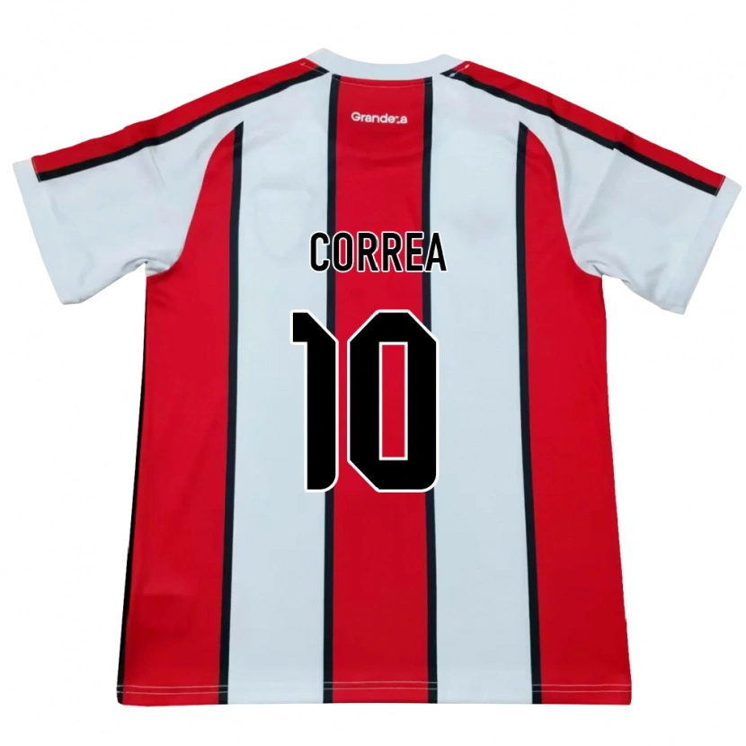 Danxen Niño Camiseta Ángel Correa #10 Blanco Rojo Negro 2ª Equipación 2026/27 La Camisa