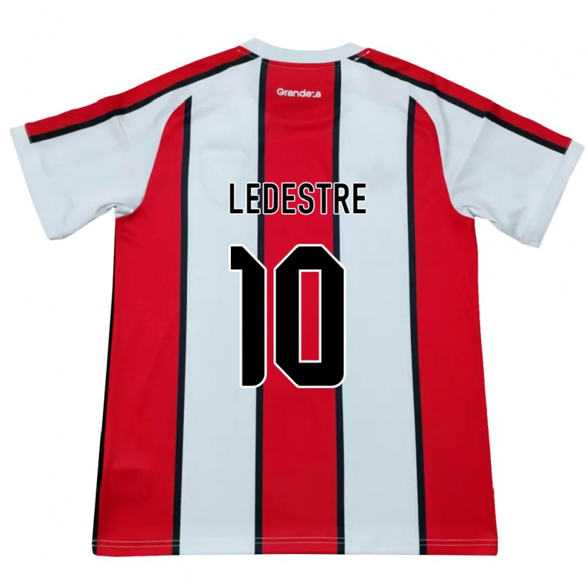 Danxen Niño Camiseta Gianfranco Ledestre #10 Blanco Rojo Negro 2ª Equipación 2026/27 La Camisa