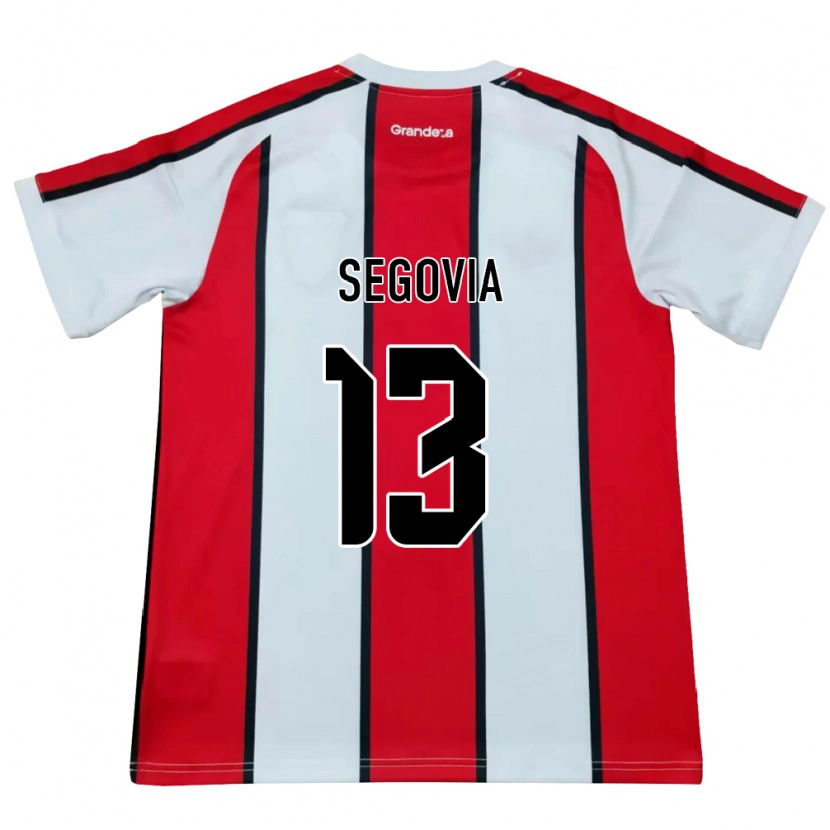 Danxen Niño Camiseta Guillermo Segovia #13 Blanco Rojo Negro 2ª Equipación 2026/27 La Camisa