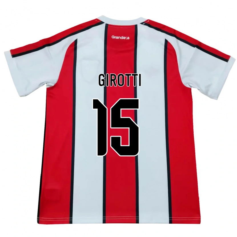 Danxen Niño Camiseta Federico Girotti #15 Blanco Rojo Negro 2ª Equipación 2026/27 La Camisa